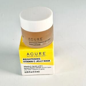 Acure Brightening Vitamin C Jelly Mask Brighten Travel .25 fl oz 7.3ml New NIB